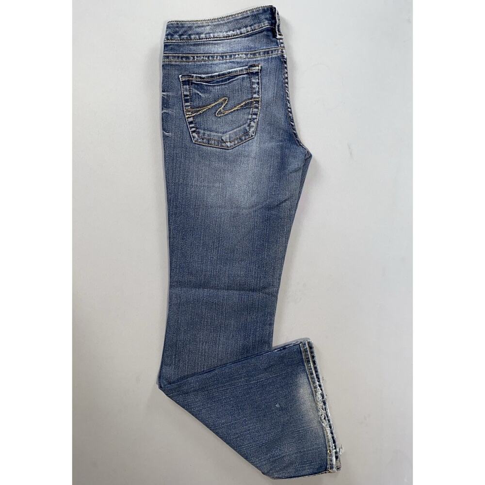 Silver 'Aiko' Distressed Medium Wash Stretch Denim Jeans. Women's 31, GUC!